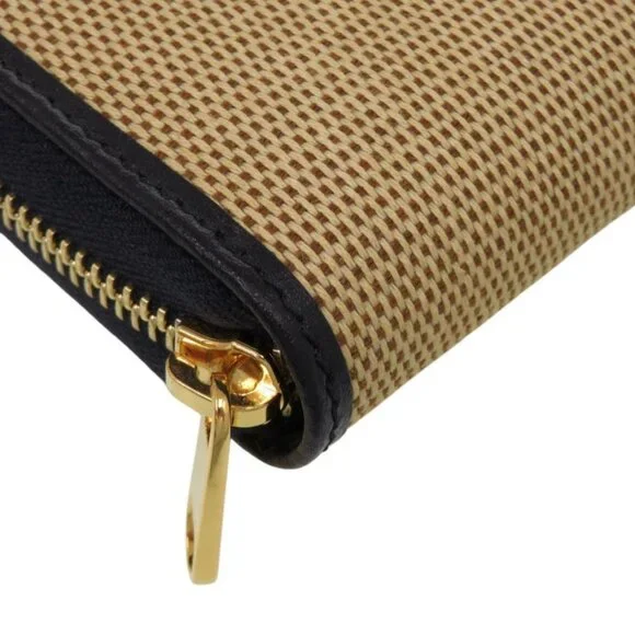 Gucci 1955 Horsebit 0416 Canvas Leather Beige Long Wallet 0392 - Picture 7 of 10